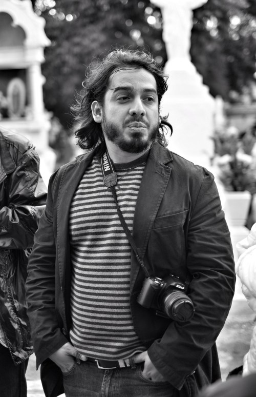 Salvador Olguin in cemetery, Guanajuato