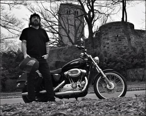 Self Portrait at my dream castle, the Cloisters.