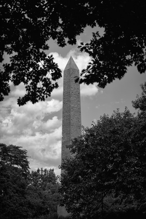 The Obelisk next to the Met in Central Park. Sony 90 f2.8 Processed in Nik Silver efx