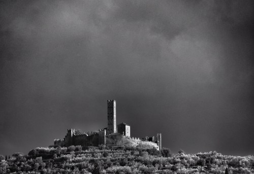 Zoomed all the way in, Castle Fiorintino. The sun was setting and it really worked. I had to pull over for this one.